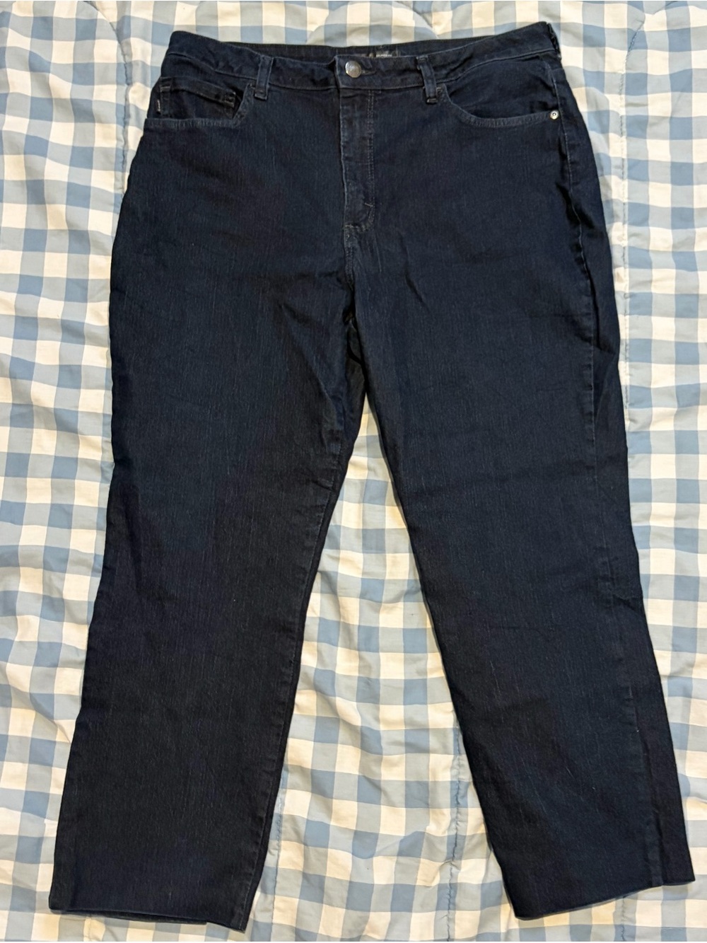 Lee relaxed fit straight leg high rise instantly slims hemmed women's 14 short